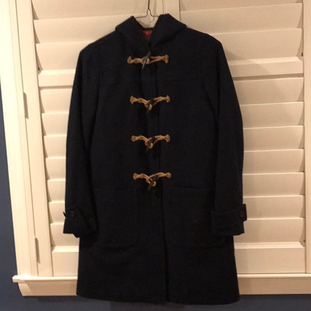 J. Crew Navy Wool Cashmere Coat